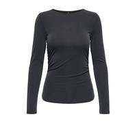 ONLY Onlfree Life L/S Ruching Top Jrs, Nero, XL Donna