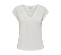 ONLY ONLFREE Life S/S MOD.V-Neck Top Jrs Noos, T-Shirt Donna, Cloud Dancer,