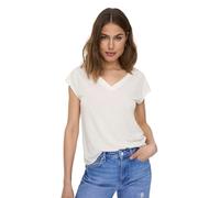ONLY ONLFREE Life S/S MOD.V-Neck Top Jrs Noos, T-Shirt Donna, Cloud Dancer,