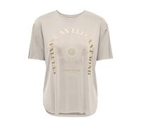 ONLY Onlfree Life S/S Print Top Box Jrs T-Shirt, Grigio, L Donna