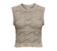 ONLY Onlfrida Life SL Structure Top Nca Knt Maglia Scollo O E Dettaglio Conchiglia, Grigio Piuma, L Donna