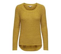 ONLY Maglione a Maglia Base Donna Maglia Stretch a Maniche Lunghe Girocollo Maglia unicolore ONLGEENA, Colore:Oro, Taglia:XL