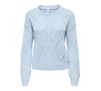 ONLY Onlgeenas LS Structure O-Neck Knt Nca, Cielo Sereno, M Donna