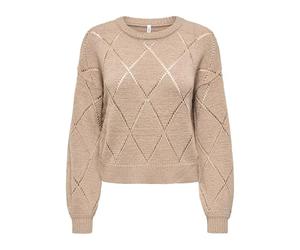 ONLY Onlgeenas LS Structure O-Neck Knt Nca, Nomad, S Donna