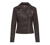 ONLY Onlgemma Faux Leather Biker Otw Noos Giacca Corta da Motociclista, Torta al Cioccolato, 42 Donna