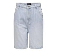 ONLY Onlgia MW Striped Loose DNM Shorts, Mix Blu Chiaro, L