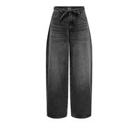 ONLY - Gianna - Jeans a cilindro nero slavato a vita media W26 L32