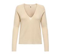 ONLY ONLHANNAH LS GLITTER V-NECK CS KNT Beige S