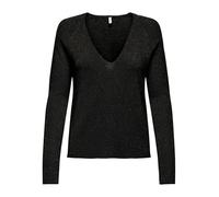 ONLY ONLHANNAH LS GLITTER V-NECK CS KNT Nero S