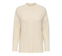 ONLY Onlhazel LS Highneck Overs. Pull Knt Nca, Bianco e Grigio, XXL Donna