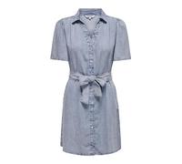 ONLY Onlhelena SS Belted DNM Qyt Short Dress da Donna, Mix Blu Chiaro, M