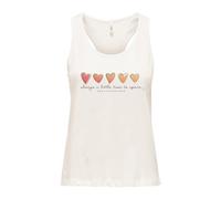 ONLY Onlhenny Life Reg S/L Tank Top Box Jrs Canotta, Grigio, L Donna
