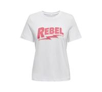 ONLY Onlhenny Life Reg S/S Top Box Jrs, Bianco, L