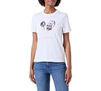 ONLY Onlhenny Life Reg S/S Top Box Jrs T-Shirt, Bianco, S Donna