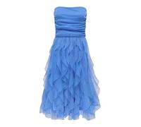 Only Onlhighsky S/L Ruffle Midi Dress Jrs, Blu Oltremare, XL Donna