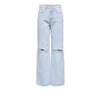 ONLY Onlhope Ex HW Wide des Tai261 DNM Jeans, Denim Sbiancato Blu Chiaro, 28W x 34L Donna