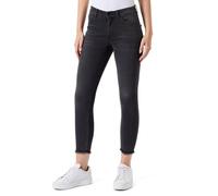 ONLY Onlhush Mid Waist SK RW Ank DNM Jeans a Vita Media, Nero delavé, (S) W x 34L Donna