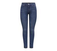 ONLY Onlhush Mid Waist SK RW Ank DNM Vita Media, Blu Jeans Scuro, XS x 30L Donna