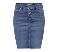 ONLY Onlhush Mid Waist Vis But RW Skirt DNM Gonna a Vita, Media Blu Denim, X-Small Donna