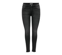 ONLY Onlhush SK RW Ank DNM Jeans a Vita Media, Nero delavé, (S) W x 34L