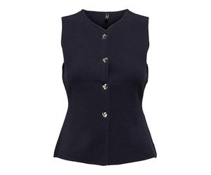 ONLY Onlibi Button SL Vest CC Knt, Cielo Notturno, L Donna