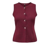ONLY Onlibi Button SL Vest CC Knt, Zinfandel, S Donna