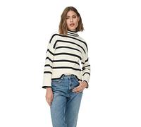 ONLY Pullover 'ONLIbi' nero / bianco, Taglia L