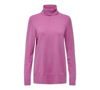 ONLY Onlibi LS Long Slit Rollneck CC Knt Maglione Lavorato a Maglia, Super Rosa, XL Donna