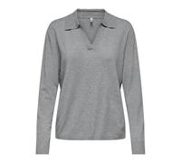 ONLY - Polo in maglia grigia-Grigio 40