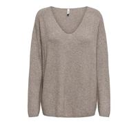 ONLY Onlibi LS Rib Loose V-Neck CC Knt, Fungi, M Donna