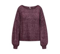 ONLY ONLIDA LIFE LS CABLE WIDE-NECK CS KNT - Maglione da donna, Cabernet, XL