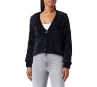 ONLY Onliggy LS Crop V-Neck Cardigan Knt, Nero, S Donna