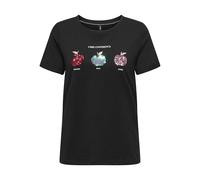 ONLY Onlikita Life-Scatola per Apple S/S Print Topbox Jrs, Nero, S Donna