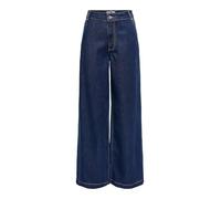ONLY Onlingrid Mid Waist Wide DNM Qyt, Blu Jeans Scuro, 30W x 32L Donna