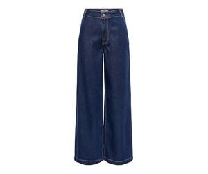 ONLY Onlingrid Mid Waist Wide DNM Qyt, Blu Jeans Scuro, 31W x 32L Donna