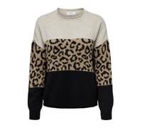 ONLY Pullover 'ONLJade' camello / écru / nero, Taglia M