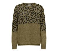 ONLY Onljade Animal LS O-Neck Knt Noos, Lucertola, M Donna