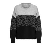 Only Onljade Animal LS O-Neck Noos Knt Maglione da Donna, Chiaro Grigio Melange, XS