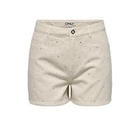 ONLY Onljagger-Silla HW Mom Rhine Shorts Pnt, Pumice Stone, S Donna