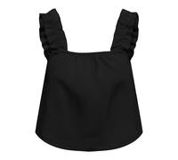 ONLY Onljakiri Linen Short Singlet Ptm, Nero, L
