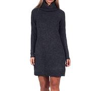 ONLY Onljana L/s Cowlneck Dress Wool Knt, Vestito Donna, Grigio (Dark Grey Melange Dark Melange), 40 (Taglia Produttore: X-Small)