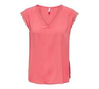 Only Onljasmina S/S V-Neck Lace Noos Ptm Top da Donna, Rose of Sharon, XL