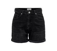 ONLY Onljosephinestretch Shorts DNM Azg Noos Pantaloncini in Jeans con vestibilità Normale e Passanti per Cintura, Nero delavé, M Donna