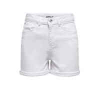 ONLY Onljosephinestretch Shorts DNM Azg Noos Pantaloncini in Jeans con vestibilità Normale e Passanti per Cintura, Bianco Denim, S Donna