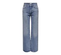 ONLY Onljuicy HW Rhinestone Wide Rea365 DNM, Media Blu Denim, 25W x 32L