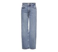 Only - Juicy - Jeans a vita alta con fondo ampio blu medio W31 L34