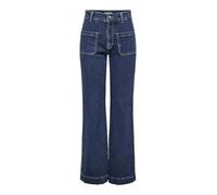 ONLY Onljuicy HW Wide Rinse DNM Mas763 Noos Larghi, Blu Jeans Scuro, 32W x 34L Donna