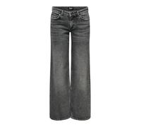 ONLY Onljuicy LW Wide DNM Dot890 Noos Jeans, Denim Grigio Scuro, 33W x 32L Donna