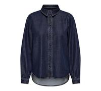 ONLY Onljulie LS DNM - Maglietta Qyt, Blu Jeans Scuro, L