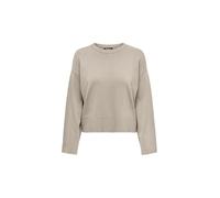 ONLY Onlkalana LS Boxy O-Neck Knt Maglione, Bianco e Grigio, S Donna